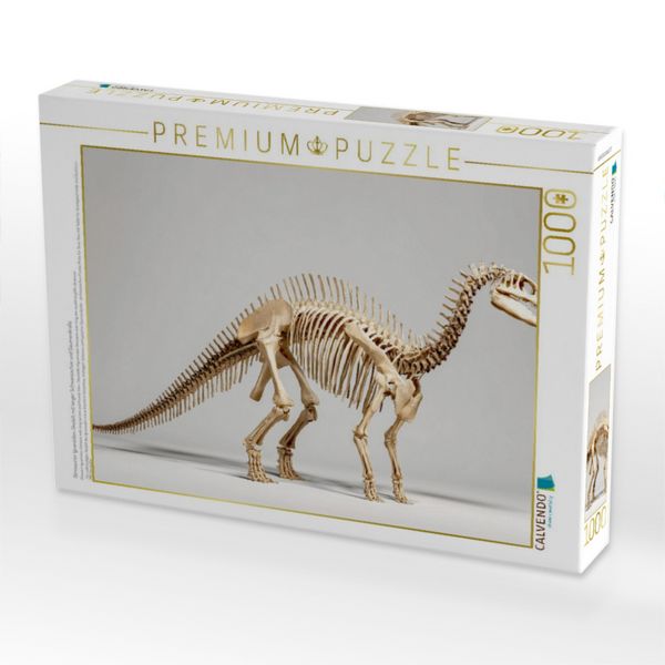 Produktbild: CALVENDO Puzzle Dinosaurier Iguanodon-Skelett mit langer Schwanzachse und Daumenkralle | 1000 Teile Lege-Gr&ouml;&szlig;e 64x48cm Foto-Puzzle f&uuml;r gl&uuml;ckliche Stun