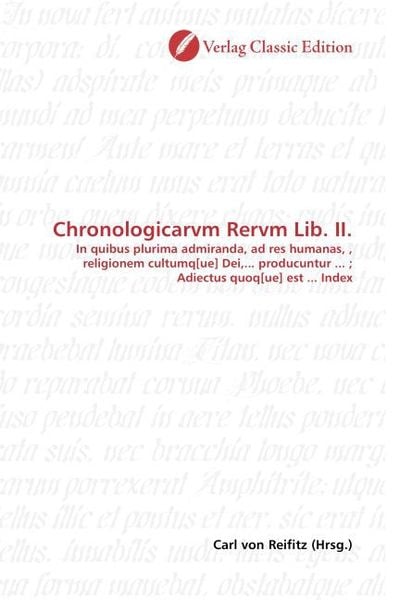 Produktbild: Chronologicarvm Rervm Lib. II.