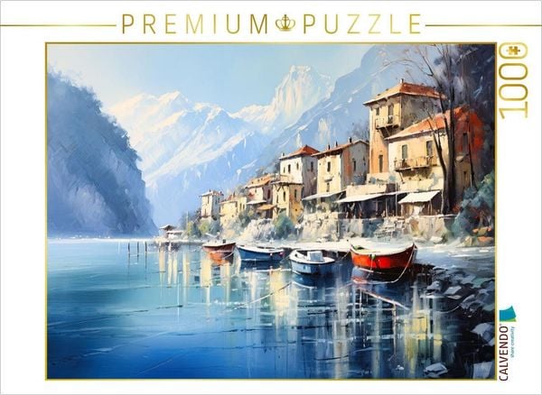 Produktbild: CALVENDO Puzzle Wintersee | 1000 Teile Lege-Gr&ouml;&szlig;e 64x48cm Foto-Puzzle f&uuml;r gl&uuml;ckliche Stunden