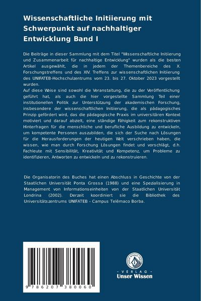 Produktbild: Wissenschaftliche Initiierung mit Schwerpunkt auf nachhaltiger Entwicklung Band I