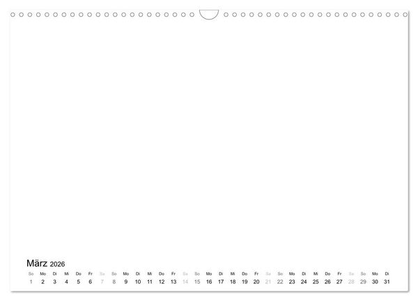Produktbild: Bastelkalender - Weiss (Wandkalender 2026 DIN A3 quer), CALVENDO Monatskalender