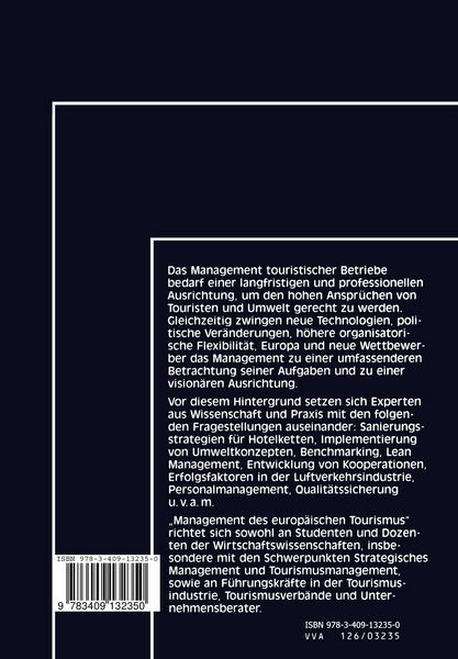 Produktbild: Management des europ&auml;ischen Tourismus