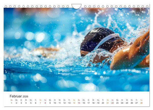 Produktbild: Schwimmen - Bahn f&uuml;r Bahn (Wandkalender 2026 DIN A4 quer), CALVENDO Monatskalender