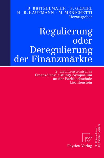 Produktbild: Regulierung oder Deregulierung der Finanzm&auml;rkte