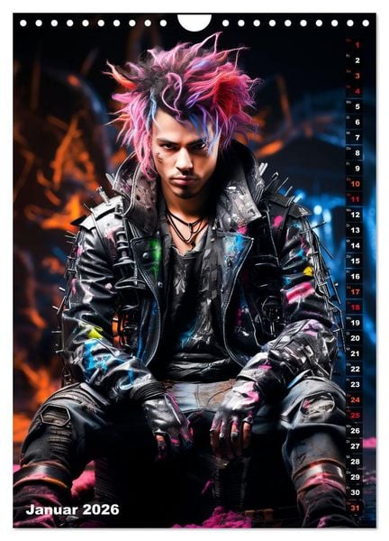 Produktbild: CYBERPUNK Urcoole Typen (Wandkalender 2026 DIN A4 hoch), CALVENDO Monatskalender
