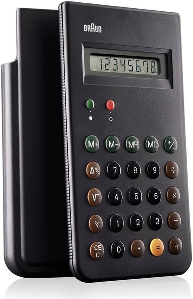Braun BNE001BK Taschenrechner Schwarz Display (Stellen): 8 (B x H x T) 82 x 139 x 16mm