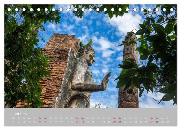Produktbild: BUDDHA - Ein sanftes L&auml;cheln (Tischkalender 2026 DIN A5 quer), CALVENDO Monatskalender