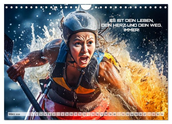 Produktbild: Kajak und Motivation (Wandkalender 2026 DIN A4 quer), CALVENDO Monatskalender
