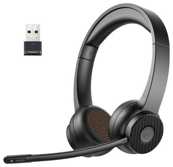 Produktbild: EKSA H16 On Ear Headset Bluetooth&reg; Schwarz Noise Cancelling, Mikrofon-Rauschunterdr&uuml;ckung Headset, Lautst&auml;rkeregelung