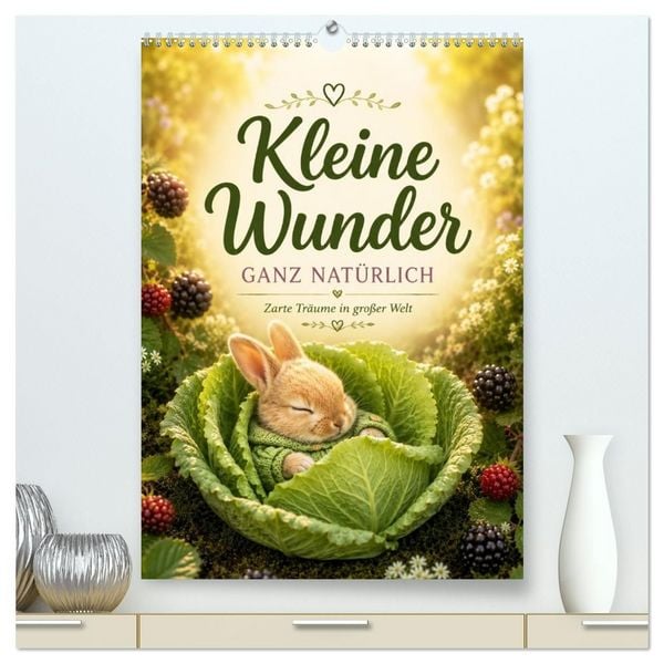 Produktbild: Kleine Wunder GANZ NAT&Uuml;RLICH (hochwertiger Premium Wandkalender 2027 DIN A2 hoch), Kunstdruck in Hochglanz