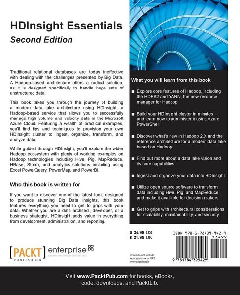 Produktbild: HDInsight Essentials - Second Edition
