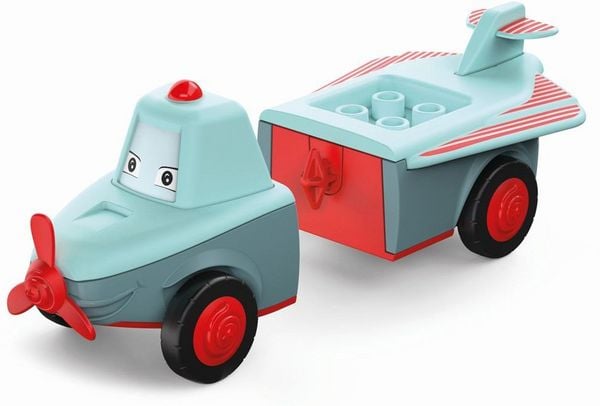 Produktbild: SIKU 0108 - Toddys, Paula Pretty, Spielzeugauto mit R&uuml;ckziehmotor und Spielfigur, graublau/rot