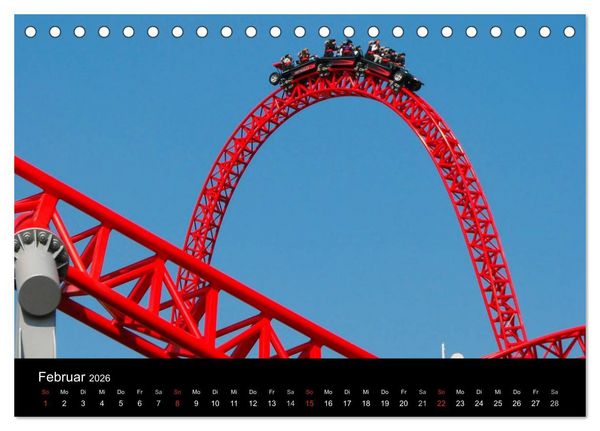 Produktbild: Made for Fear - Der Achterbahnkalender (Tischkalender 2026 DIN A5 quer), CALVENDO Monatskalender