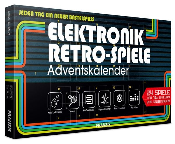 Produktbild: FRANZIS 67150 - Elektronik Retro Spiele Adventskalender
