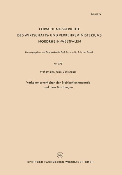 Produktbild: Verkokungsverhalten der Steinkohlenmacerale und ihrer Mischungen