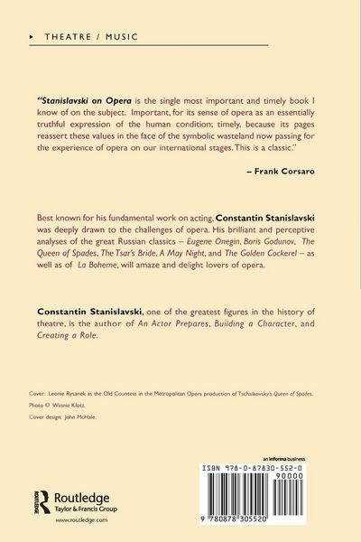 Produktbild: Stanislavski On Opera