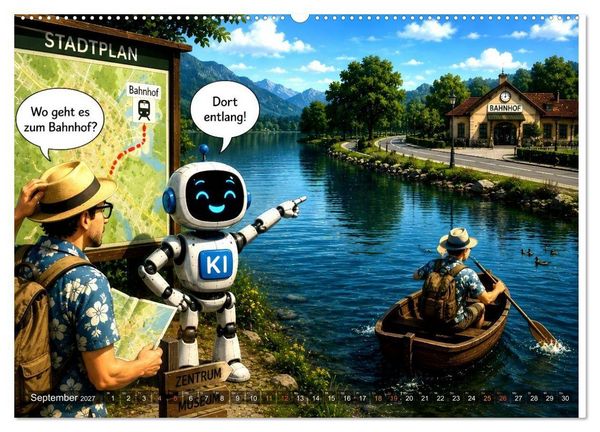 Produktbild: L&uuml;genbeutel und Schummellottchen - 12 Monate voller Ausreden, Tricks und kreativer Wahrheiten (hochwertiger Premium Wandkalender 2027 DIN A2 quer), Kunstdruck in Hochglanz