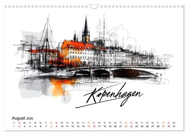 Produktbild: Europas St&auml;dte - ein Kalender f&uuml;r Entdecker (Wandkalender 2026 DIN A3 quer), CALVENDO Monatskalender
