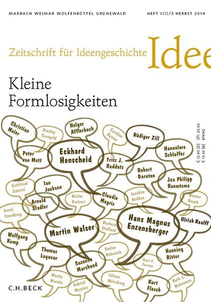 Produktbild: Zeitschrift f&uuml;r Ideengeschichte Heft VIII/3 Herbst 2014