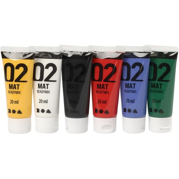 Produktbild: Creativ Company Acrylfarbe Matt, Standard-Farben, 6x20 ml