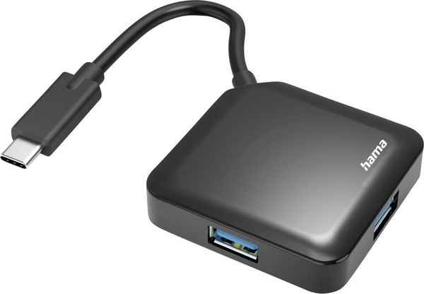 Hama 4 Port USB-C® (USB 3.2 Gen 2) Multiport Hub Schwarz