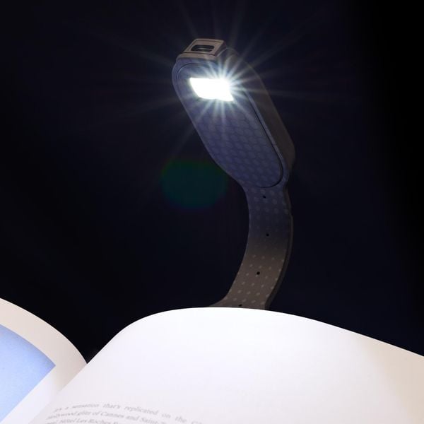 Produktbild: Flexilight schwarz punkte &ndash; Wiederaufladbares 2-in-1 LED-Leselicht