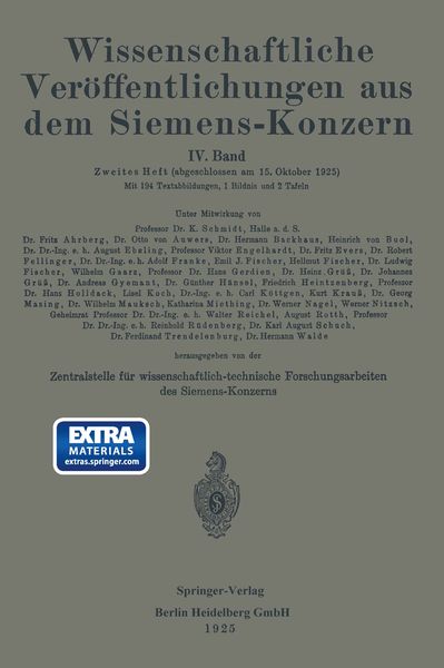 Produktbild: Wissenschaftliche Ver&ouml;ffentlichungen aus dem Siemens-Konzern