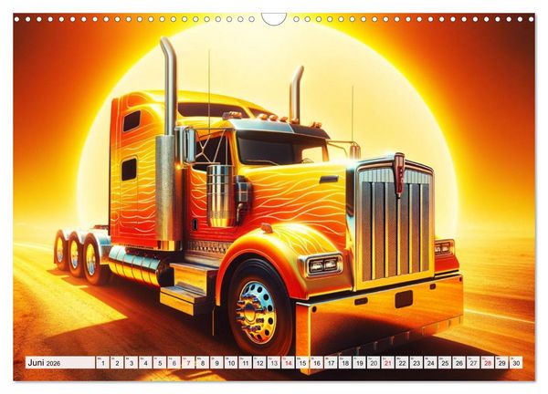 Produktbild: Faszination Truck: KI-Designs von Lack und Leistung (Wandkalender 2026 DIN A3 quer), CALVENDO Monatskalender