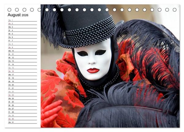 Produktbild: Carnevale di Venezia 2026 (Tischkalender 2026 DIN A5 quer), CALVENDO Monatskalender