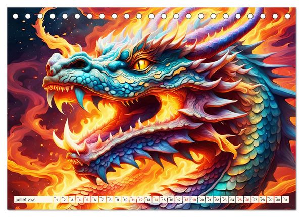 Produktbild: Gardiens mystiques (Calendrier de bureau 2026 DIN A5 vertical), CALVENDO calendrier mensuel