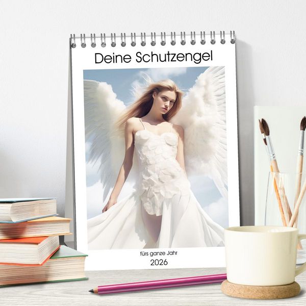 Produktbild: Deine Schutzengel f&uuml;rs ganze Jahr (Tischkalender 2026 DIN A5 hoch), CALVENDO Monatskalender