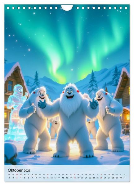 Produktbild: Das verborgene Dorf der Yetis (Wandkalender 2026 DIN A4 hoch), CALVENDO Monatskalender
