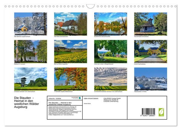 Produktbild: Die Stauden - Heimat in den westlichen W&auml;lder Augsburg (Wandkalender 2026 DIN A3 quer), CALVENDO Monatskalender