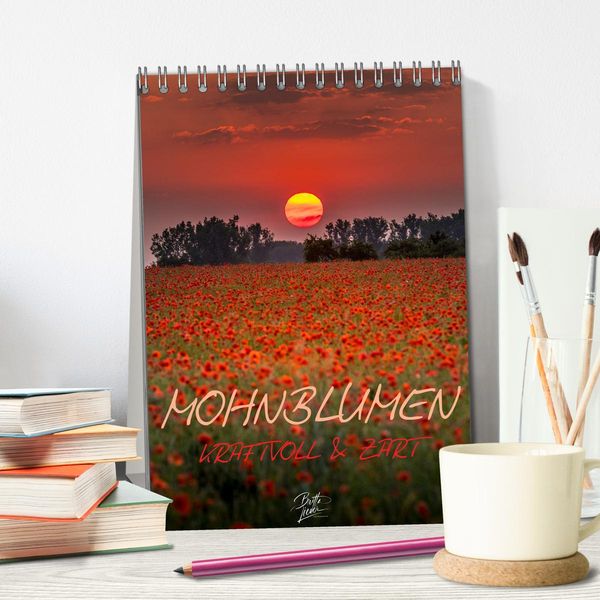 Produktbild: Mohnblumen - kraftvoll und zart (Tischkalender 2026 DIN A5 hoch), CALVENDO Monatskalender