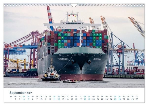 Produktbild: Schiffe gucken im Hamburger Hafen (Wandkalender 2027 DIN A3 quer), CALVENDO Monatskalender