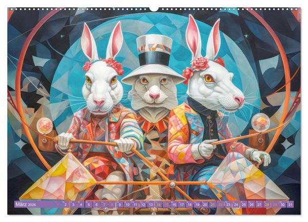 Produktbild: Zirkusfantasien - Bezaubernd fremdartig (Wandkalender 2026 DIN A2 quer), CALVENDO Monatskalender