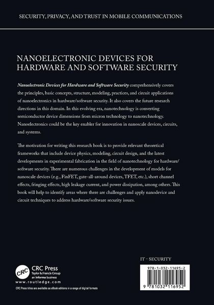 Produktbild: Nanoelectronic Devices for Hardware and Software Security