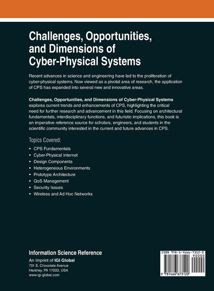 Produktbild: Challenges, Opportunities, and Dimensions of Cyber-Physical Systems