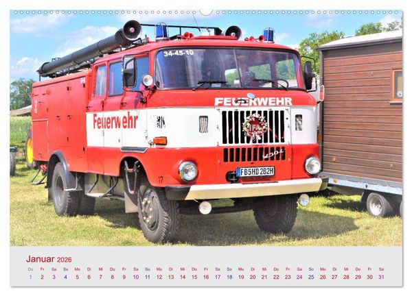 Produktbild: Oldtimer-FEUERWEHR (Wandkalender 2026 DIN A2 quer), CALVENDO Monatskalender