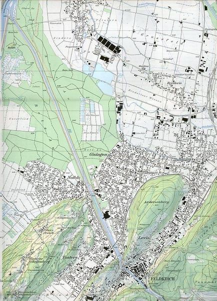 Produktbild: Swisstopo 1 : 25 000 Feldkirch