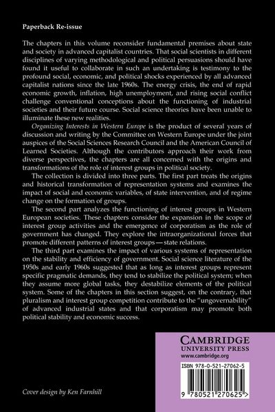 Produktbild: Organizing Interests in Western Europe