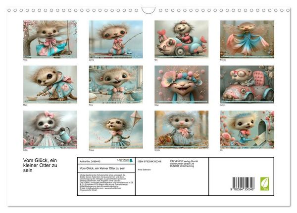 Produktbild: Vom Gl&uuml;ck, ein kleiner Otter zu sein (Wandkalender 2027 DIN A3 quer), CALVENDO Monatskalender