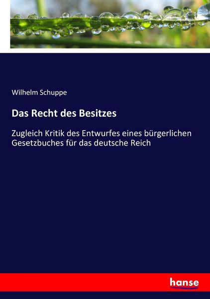 Produktbild: Das Recht des Besitzes