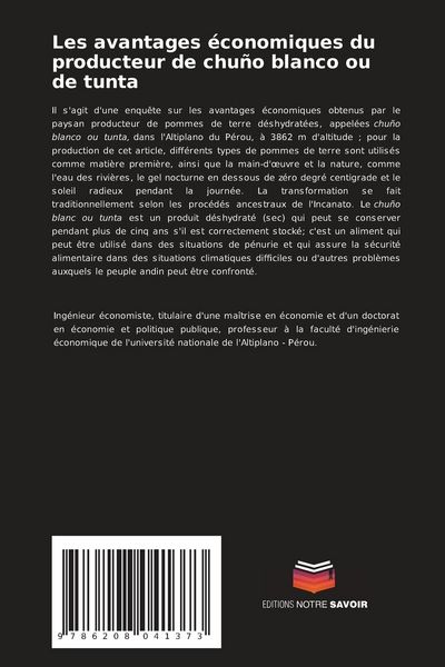 Produktbild: Les avantages &eacute;conomiques du producteur de chu&ntilde;o blanco ou de tunta