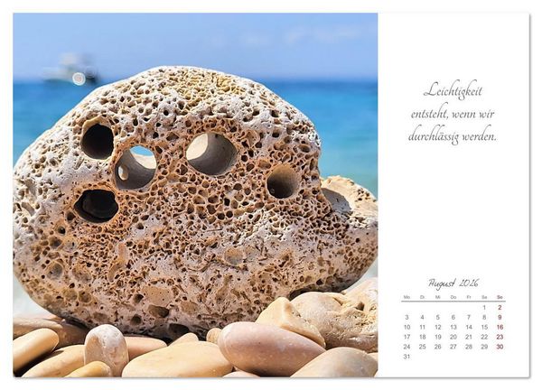 Produktbild: Steine des Lebens. Steine als Spiegel des Lebens mit Bildern und leisen Gedanken (Wandkalender 2026 DIN A4 quer), CALVENDO Monatskalender