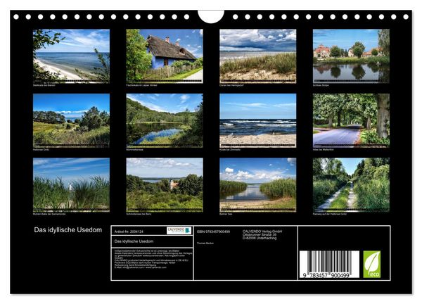 Produktbild: Das idyllische Usedom (Wandkalender 2026 DIN A4 quer), CALVENDO Monatskalender