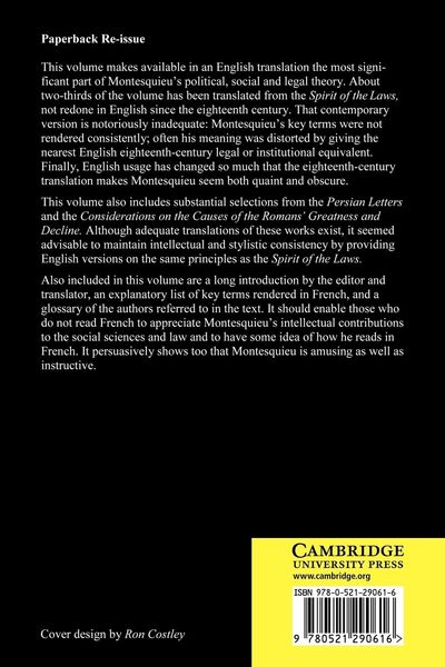 Produktbild: The Politcal Theory of Montesquieu
