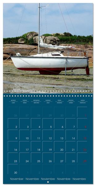 Produktbild: En attendant la mar&eacute;e... (Calendrier mural carr&eacute; 2026 30x30 cm) Calendrier double avec une page pour vos prises de notes