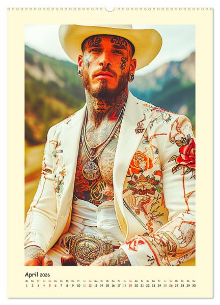 Produktbild: Gay Cowboys. Queerdos. Wild, sch&ouml;n und ungez&auml;hmt (Wandkalender 2026 DIN A2 hoch), CALVENDO Monatskalender