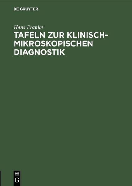 Produktbild: Tafeln zur klinisch-mikroskopischen Diagnostik